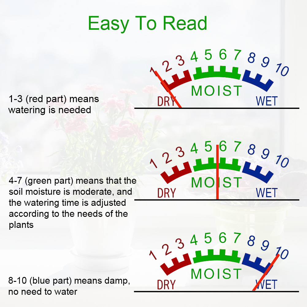 Moisture Meter Plant - Mini-analyseur de sol pour plantes en