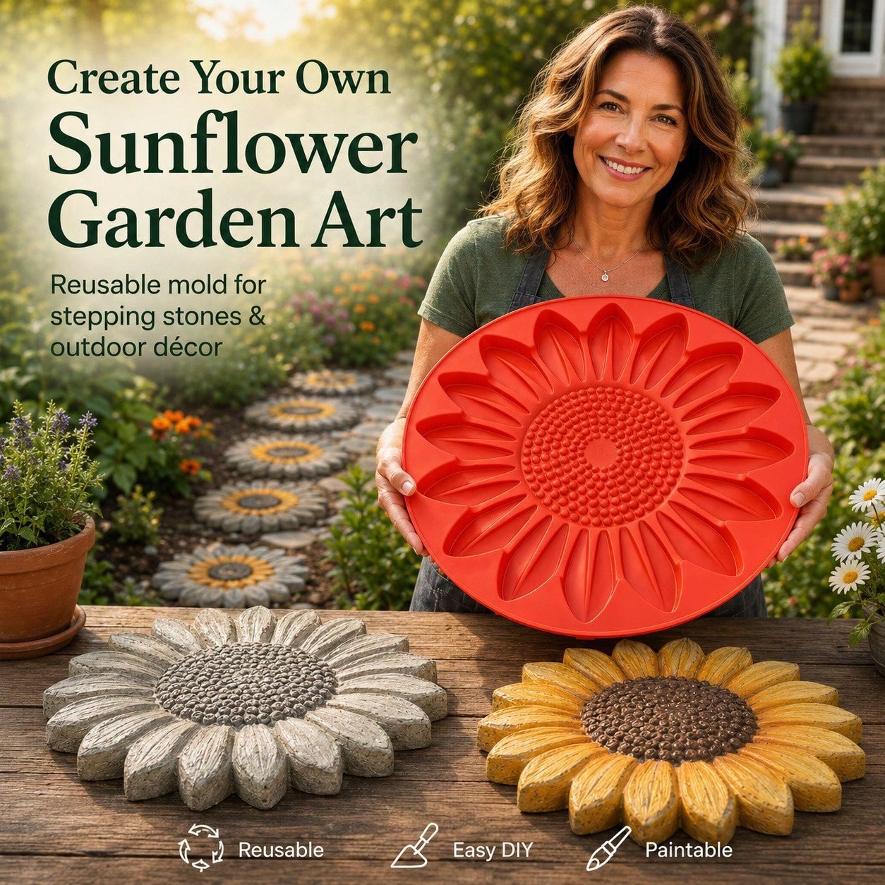 Gardening Tools Gift Ideas - Moule en béton réutilisable pour pavé