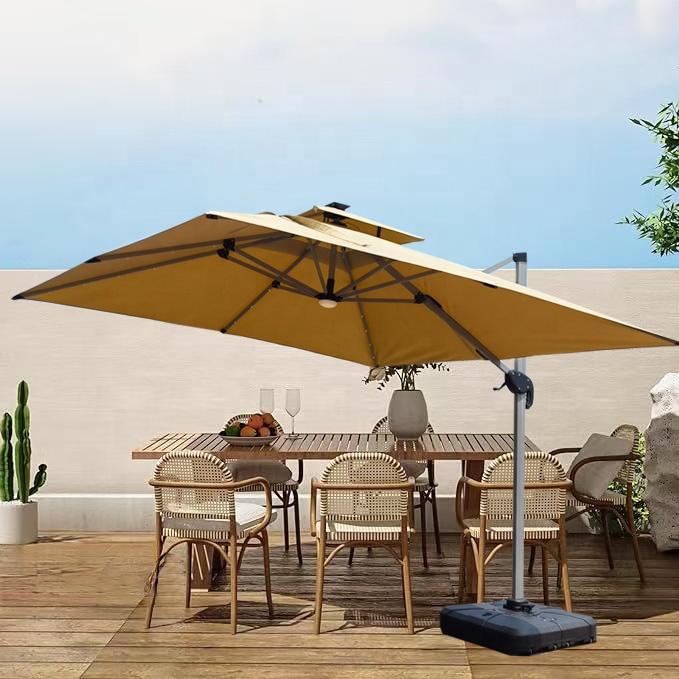 Parasol cantilever grande tail - Gardening Tools Logo avis et prix